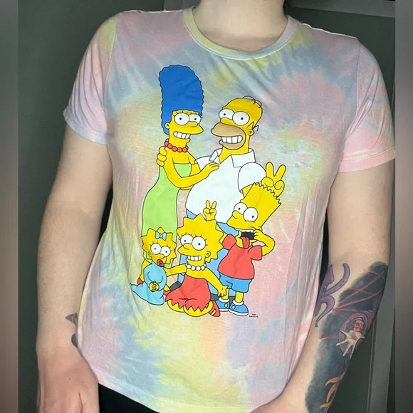 Simpsons tye dye tshirt in perfect condition, hardly worn & size XL - Picture 2 of 2